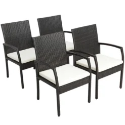 Costway 2PCS Patio PE Wicker Dining Chairs With Soft Zippered Cushion Armchairs Backyard 19 Costway 2PCS Patio PE Wicker Dining Chairs With Soft Zippered Cushion Armchairs Backyard -Deals Patio Elegance Store GUEST e6e20ce3 b4ef 45b8 bfa7 7f32117eb9f7