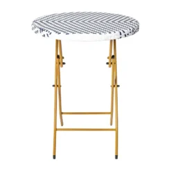 Emma And Oliver Three Piece Folding French Bistro Set In PE Rattan With Metal Frames For Indoor And Outdoor Use -Deals Patio Elegance Store GUEST e74c3f5b 4df0 4cdf 9e06 c7ef6a877aba