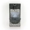 14" Modern Cascading Tabletop Fountain With LED Lights Gray - Alpine Corporation