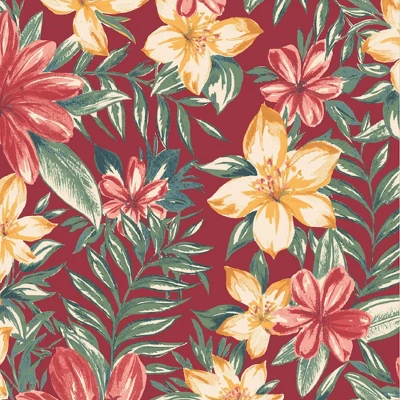 2pk Square Clarissa Tropical Outdoor Throw Pillows Ruby - Arden Selections 5 2pk Square Clarissa Tropical Outdoor Throw Pillows Ruby - Arden Selections - Image 5