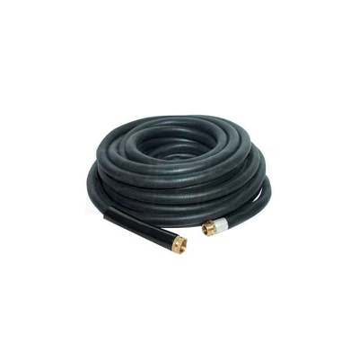 Apache 98108797 25 Foot Industrial Rubber Garden Water Hose With Heavy Duty MGHT X FGHT Brass Fittings And 1 Bend Restrictor, Black 1 Apache 98108797 25 Foot Industrial Rubber Garden Water Hose With Heavy Duty MGHT X FGHT Brass Fittings And 1 Bend Restrictor, Black