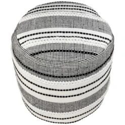 Northlight 18" White And Black Striped Outdoor Woven Pouf Ottoman 7 Northlight 18" White And Black Striped Outdoor Woven Pouf Ottoman -Deals Patio Elegance Store GUEST eaac15e9 4af7 449a ae98 8ac47da3a22d