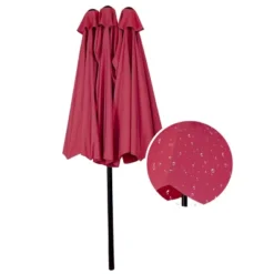 Tangkula 15 Ft Outdoor Patio Umbrella Double-Sided Shade Offset Wine Red -Deals Patio Elegance Store GUEST eb6b8f71 9cb6 4127 ba7b acb740929b78