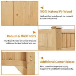 Yaheetech 8-Pocket Wood Elevated Garden Planter With Fabric Liner Light Brown 9 Yaheetech 8-Pocket Wood Elevated Garden Planter With Fabric Liner Light Brown -Deals Patio Elegance Store GUEST ebecb6c9 9cf5 4680 8a4b 6e2b3397bc82