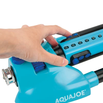 Aqua Joe AJ-OMS20-BRS Indestructible Metal Base Oscillating Sprinkler | Customizable Coverage | 4973 Sq Ft Max Coverage 3 Aqua Joe AJ-OMS20-BRS Indestructible Metal Base Oscillating Sprinkler | Customizable Coverage | 4973 Sq Ft Max Coverage - Image 3