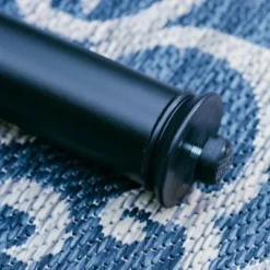 7pc Outdoor Dining Set With Steel Swivel Chairs & Large Rectangle Metal Table With Umbrella Hole - Black - Captiva Designs -Deals Patio Elegance Store GUEST ed98a506 e912 4793 a094 754403a0b33e