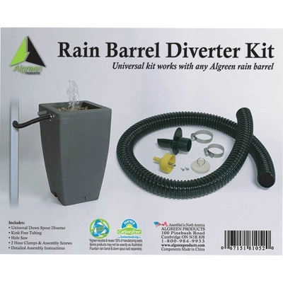 Algreen Gutter Downspout Diverter Kit + 50-Gallon Rain Water Collection Barrel 2 Algreen Gutter Downspout Diverter Kit + 50-Gallon Rain Water Collection Barrel - Image 2