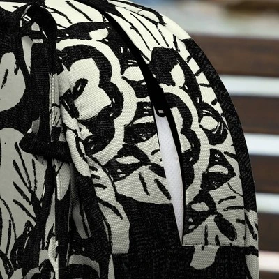 19" X 20" ProFoam Outdoor Rounded Back Seat Cushion Ashland Jacobean Black - Arden Selections 5 19" X 20" ProFoam Outdoor Rounded Back Seat Cushion Ashland Jacobean Black - Arden Selections - Image 5