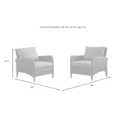 Kiawah 2pk Wicker Patio Chair - Sand - Crosley -Deals Patio Elegance Store GUEST eefec1b4 c794 4cec b8d2 6dcfc1e675d3