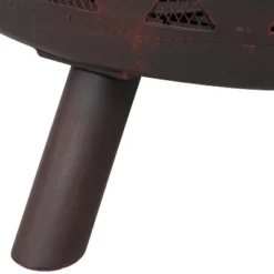 Sunnydaze Decor Sunnydaze Outdoor Camping Or Backyard Crossweave Cut Out Fire Pit With Spark Screen, Log Poker, And Metal Wood Grate - Bronze -Deals Patio Elegance Store GUEST ef74e90e 905f 4eb3 98ea 980d2da74a56