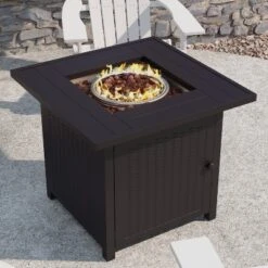 Flash Furniture Outdoor 50,000 BTU Black 28"Square Metal Fire Pit Table With Lid And Lava Rock 19 Flash Furniture Outdoor 50,000 BTU Black 28"Square Metal Fire Pit Table With Lid And Lava Rock -Deals Patio Elegance Store GUEST ef9fb3be fe69 4340 804e b781a6c5a92a