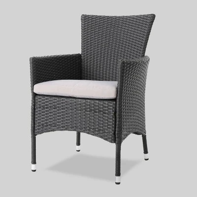 Stamford 7pc Acacia Wood And Wicker Dining Set - Gray/Silver - Christopher Knight Home 3 Stamford 7pc Acacia Wood And Wicker Dining Set - Gray/Silver - Christopher Knight Home - Image 3