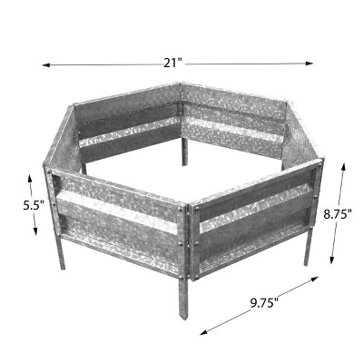 Nature Spring Galvanized Raised Garden And Flower Bed Kit 2 Nature Spring Galvanized Raised Garden And Flower Bed Kit - Image 2