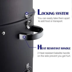 Realcool 20 Inch Vertical Heavy Duty Steel Round Charcoal Outdoor BBQ Smoker Grill With Bottom Air Vent And Latch Locking System, Black 7 Realcool 20 Inch Vertical Heavy Duty Steel Round Charcoal Outdoor BBQ Smoker Grill With Bottom Air Vent And Latch Locking System, Black -Deals Patio Elegance Store GUEST f0e17b62 a191 42a8 ab18 44ca309a8632