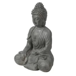 LuxenHome 16.1" Gray MgO Enlightened Buddha Garden Statue -Deals Patio Elegance Store GUEST f12c1764 1de6 49d5 8c24 ff4f30d914c5