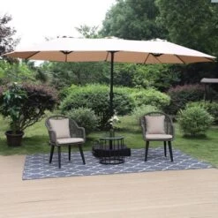 Rectangular Outdoor Patio Market Umbrella With Extra Large Base And Sand Bags - Captiva Designs 19 Rectangular Outdoor Patio Market Umbrella With Extra Large Base And Sand Bags - Captiva Designs -Deals Patio Elegance Store GUEST f19ba2dc a58c 437e b9e6 770f048a202f