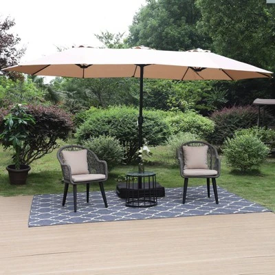 Rectangular Outdoor Patio Market Umbrella With Extra Large Base And Sand Bags - Captiva Designs 10 Rectangular Outdoor Patio Market Umbrella With Extra Large Base And Sand Bags - Captiva Designs - Image 10