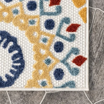 NuLOOM Micki Intricate Circles Indoor/Outdoor Patio Area Rug 4 NuLOOM Micki Intricate Circles Indoor/Outdoor Patio Area Rug - Image 4