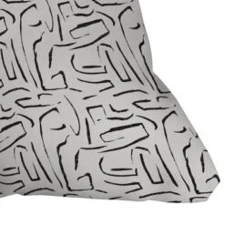 Holli Zollinger Outdoor Throw Pillow White/Black - Deny Designs