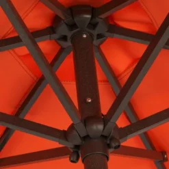 7.5' X 7.5' Solar LED Patio Umbrella Orange - Wellfor -Deals Patio Elegance Store GUEST f3c5d2f4 ddcb 40b0 9076 a3a90b8c3807