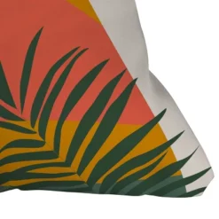 Oris Eddu Tropical Landscape Outdoor Throw Pillow Orange - Deny Designs