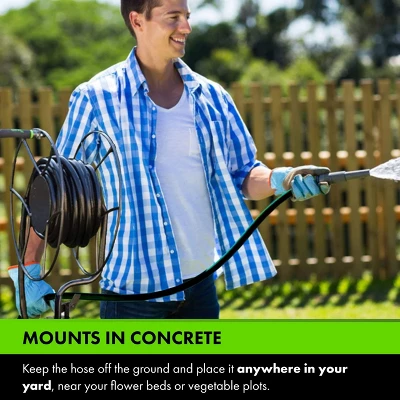 Yard Butler Free Standing Swivel Hose Reel - Water Hose Caddy For Yard Or Garden - Freestanding Metal Outdoor Water Pipe Stand 1 Yard Butler Free Standing Swivel Hose Reel - Water Hose Caddy For Yard Or Garden - Freestanding Metal Outdoor Water Pipe Stand