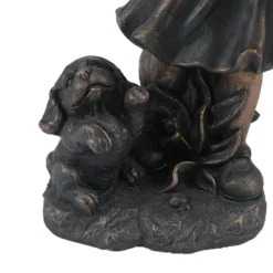 LuxenHome 23.31" Bronze MgO Girl Holding Basket Of Kittens With Puppy Garden Statue -Deals Patio Elegance Store GUEST f842b5b5 24bd 42d1 9893 5d9c50285fd5