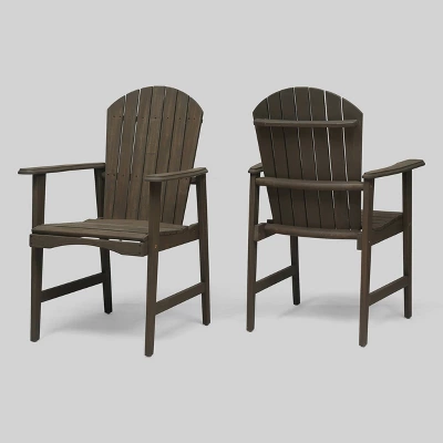2pk Malibu Acacia Wood Patio Adirondack Dining Chairs - Christopher Knight Home 7 2pk Malibu Acacia Wood Patio Adirondack Dining Chairs - Christopher Knight Home - Image 7