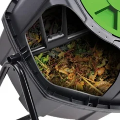 Tumbleweed 110 Liter 29 Gallon Indoor Outdoor Drum Waste Container Bin Garden Compost Tumbler With Stand And Twist Lid, Plastic, Black And Green -Deals Patio Elegance Store GUEST f9490d0a 5f46 49ec 95d5 2aece4c604a2