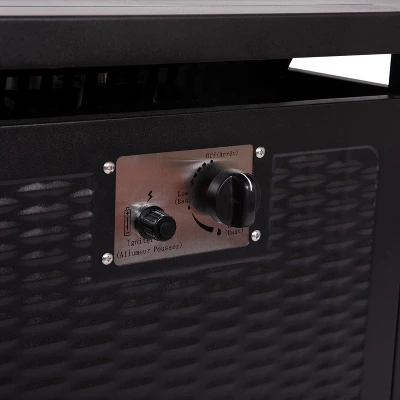 Flash Furniture Outdoor 50,000 BTU Black 28"Square Metal Fire Pit Table With Lid And Lava Rock 12 Flash Furniture Outdoor 50,000 BTU Black 28"Square Metal Fire Pit Table With Lid And Lava Rock - Image 12