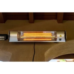 Kenmore Carbon Infrared 1500W Wall-Mounted Patio Heater With Remote Silver