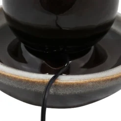 Sunnydaze Decor Sunnydaze Indoor Home Office Tabletop Modern Orb Smooth Glazed Ceramic Water Fountain Feature - 7" - Dark Brown -Deals Patio Elegance Store GUEST face5590 adc3 482f 88d5 52ad11a55ffb