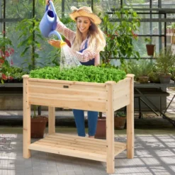 Costway Raised Garden Bed Elevated Wood Planter Box Stand For Vegetable Flower -Deals Patio Elegance Store GUEST fc1196ff 598d 48f2 90ed a3983146dd2c