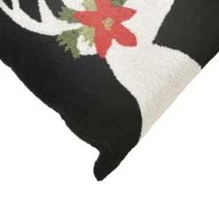 18"x18" Front Porch Reindeer Indoor/Outdoor Square Throw Pillow Black - Liora Manne -Deals Patio Elegance Store GUEST fc49ba9e 074b 4d6e af42 9999b07dae18