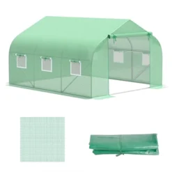 Outsunny Greenhouse Replacement Cover For 11.5' X 10' X 6.5' Walk-in Tunnel PE Hot House Plastic Cover With Zipper Door And 6 Roll Up Windows (Frame Not Included) 9 Outsunny Greenhouse Replacement Cover For 11.5' X 10' X 6.5' Walk-in Tunnel PE Hot House Plastic Cover With Zipper Door And 6 Roll Up Windows (Frame Not Included) -Deals Patio Elegance Store GUEST fd408481 f6ff 4ba9 a9a4 1bd58e4b6699