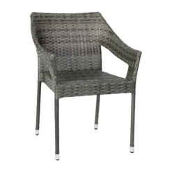 Emma And Oliver All-Weather Indoor/Outdoor Stacking Patio Dining Chairs With Steel Frame And Weather Resistant PE Rattan -Deals Patio Elegance Store GUEST fd761c70 b4e3 45c3 9910 66abdbba137a