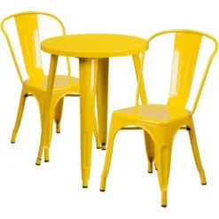 Emma And Oliver Commercial Grade 24" Round Metal Indoor-Outdoor Table Set With 2 Cafe Chairs 10 Emma And Oliver Commercial Grade 24" Round Metal Indoor-Outdoor Table Set With 2 Cafe Chairs -Deals Patio Elegance Store GUEST fe5a4421 8d4a 4618 ae43 0920e8d9ccd9