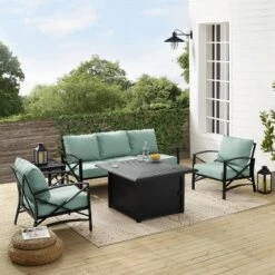 Kaplan 5pc Outdoor Sofa Set With Fire Table - Mist - Crosley 19 Kaplan 5pc Outdoor Sofa Set With Fire Table - Mist - Crosley -Deals Patio Elegance Store GUEST fec4d3f7 b704 4af8 acea b981111697fd