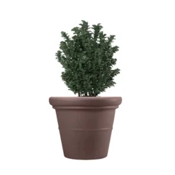 HC Companies 17 Inch Outdoor And Indoor Terrazzo Round House Planter With Heavy Rim For Flowers, Vegetables, And Succulents, Chocolate -Deals Patio Elegance Store GUEST fee2cd20 016b 4530 8373 144a602d6910