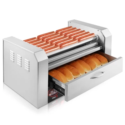 Olde Midway Electric Hot Dog Roller Grill Machine With Bun Warmer, Commercial Grade 2 Olde Midway Electric Hot Dog Roller Grill Machine With Bun Warmer, Commercial Grade - Image 2