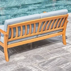 Kapalua Honey Nautical Eucalyptus Wooden Outdoor Sofa Bench With Cushion - Vifah 7 Kapalua Honey Nautical Eucalyptus Wooden Outdoor Sofa Bench With Cushion - Vifah -Deals Patio Elegance Store GUEST ff8aece0 122a 4a38 9028 b52edbbb66b9