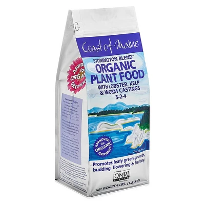 Coast Of Maine OMRI Listed Organic Stonington Blend Plant Food Compost Potting Soil Blend For Container Gardens And Flower Pots, 4 Pound Bag (2 Pack) 1 Coast Of Maine OMRI Listed Organic Stonington Blend Plant Food Compost Potting Soil Blend For Container Gardens And Flower Pots, 4 Pound Bag (2 Pack)